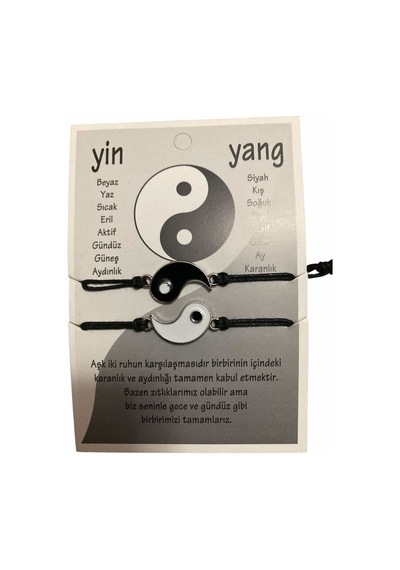 Yin Yang 2'li Arkadaşlık Ve Sevgili Şans Bilekliği Uyum Ve Dengeyi Simgeleyen Aksesuar Siyah-beyaz Yin Yang 2'li Arkadaşlık Ve Sevgili Şans Bilekliği Uyum Ve Dengeyi Simgeleyen Aksesuar Siyah-beyaz