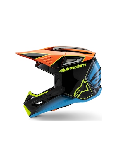 Alpinestars Sm3 Youth Fray Off-Road Çocuk Genç Motosiklet Kaskı Siyah Mavi Oranj