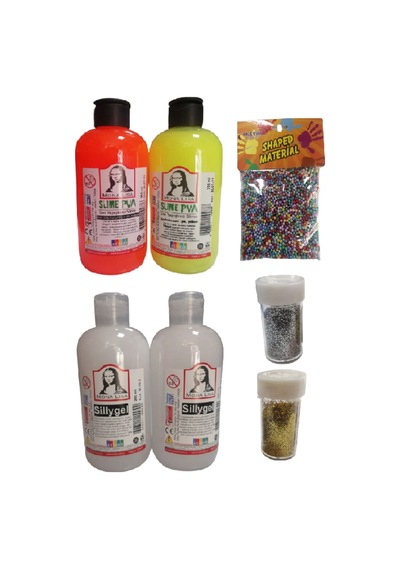 Slime Slaym Yapma Seti 250Ml 4 Adet + Toz Sim 2 Adet + Köpük N11.163