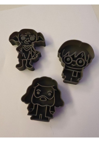 Harry Potter Dobby Hagrid Figürlü Kurabiye Kalıbı Seti Şeker Hamuru Kesici Aparat Çok Renkli