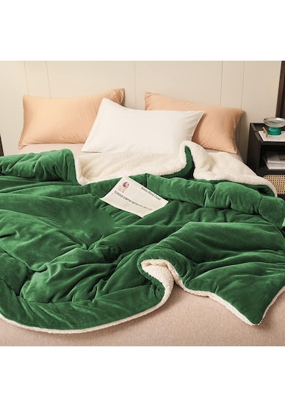 Mulberry Sherpa Polar Çift Taraflı Çift Kişilik Battaniye 220 x 240