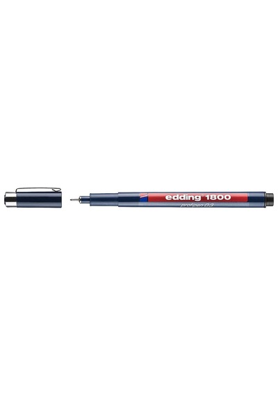 Edding Teknik Çizim Kalemi 0.3mm Siyah Alman Markası Edding 1800 Teknik Çizim Kalemleri