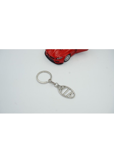 Kia Uyumlu Logo Çift Yön Krom Metal Stil Anahtarlık