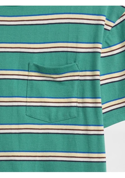 Gap V-spr Pocket Crew Tee Yeşil
