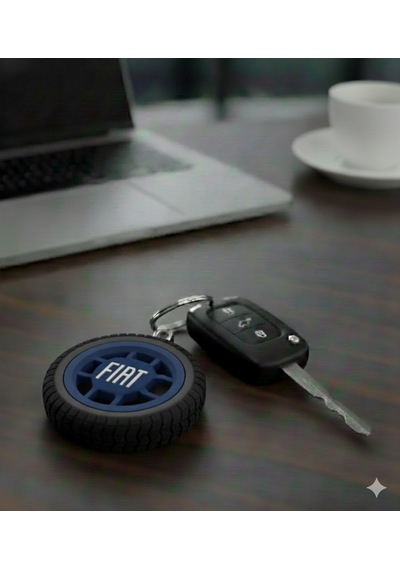 Fiat Uyumlu Özel Tasarım Anahtarlık - Premium Hafif Ve Dayanıklı Mavi