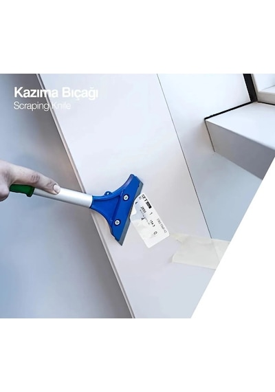 Yenal Kazıma Bıçağı Uzun 65 Cm 18 Mm Bıçak Kırmızı - Mavi