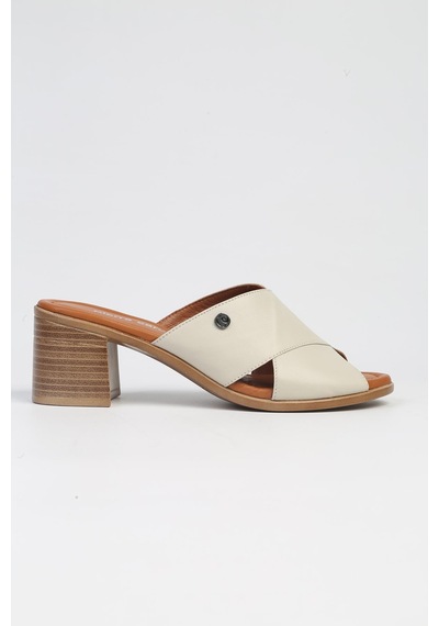 Pierre Cardin Pc-7219 - Bej-kadın Topuklu Terlik Bej