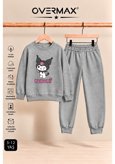 Overmax Kuromi Baskılı Kız Çocuk Kapüşonsuz Sweatshirt & Eşofman Takımı- 3-12 Yaş Gri Üst-gri Alt - 922298980 Gri Üst-gri Alt Overmax Kuromi Baskılı Kız Çocuk Kapüşonsuz Sweatshirt & Eşofman Takımı- 3-12 Yaş Gri Üst-gri Alt - 922298980 Gri Üst-gri Alt
