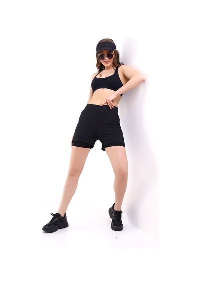 Winmoda34 Deniz Şortu Içten Taytlı Siyah