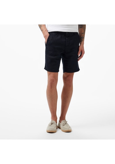 Nautica Erkek Siyah Slim Fit Keten Şort 026 B35214t Siyah