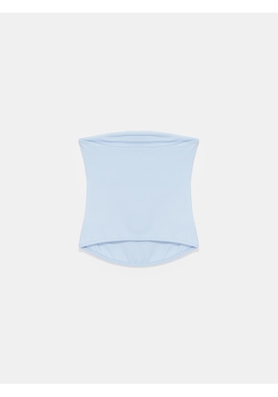 Dilvin 21218 Straplez Top-açık Mavi