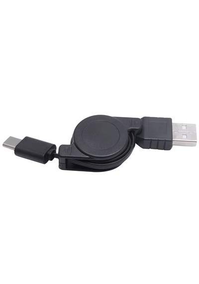 Alfais 6021 Usb To Type C Erkek Şarj Ve Veri Aktarım Kablosu Makaralı 75cm