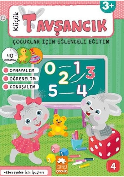 Çocuklar İçin Eğlenceli Eğitim 4 - Küçük Tavşancık 3+- Eksik Parça