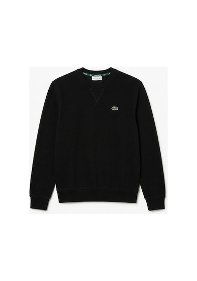 Lacoste Kadın Pike Kumaşlı Bisiklet Yaka Sweatshirt Siyah