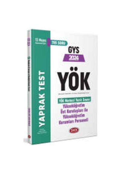 Data Yayınları 2024 YÖK Üst Kuruluşları ile YÖK Personeli GYS Yaprak Test
