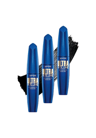 Avon Ultra Volume Suya Dayanıklı Maskara Blackest Black 3'lü