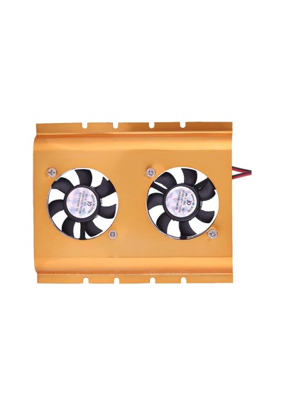 3,5" Hdd Sabit Disk Soğutucu Çift Fanlı Masa Üstü Bilgisayarlar İçin Gold