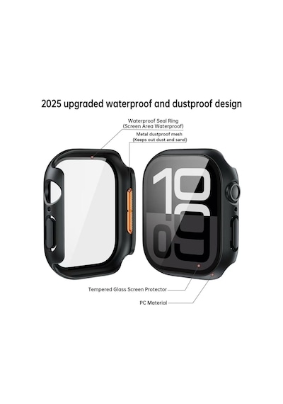 Apple Uyumlu Watch  7 8 9 10 45mm Deniz Havuz İçin Su Geçirmez Ekran Koruyuculu Kasa Koruyucu
