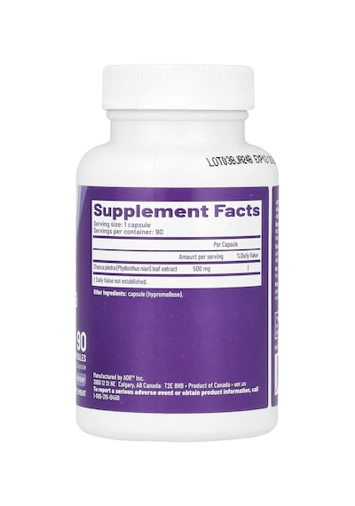 Advanced Orthomolecular Research Aor, Chanca Piedra, 500 Mg , 90 Capsules