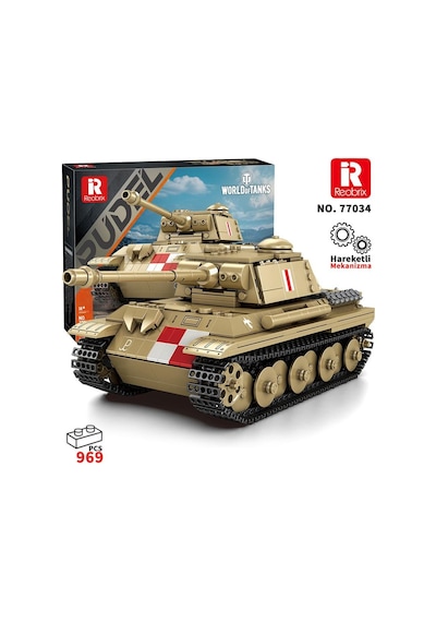 Reobrix 77034 World Of Tanks Pudel Panter Tankı Yaratıcı Yapı Blok Seti Building Blocks - 969 Parça