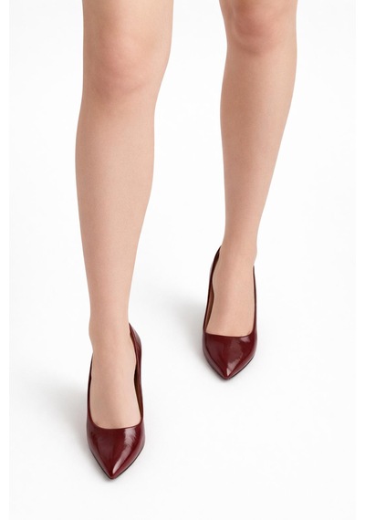 Tual Shoes Kadın Bordo Stiletto Bordo