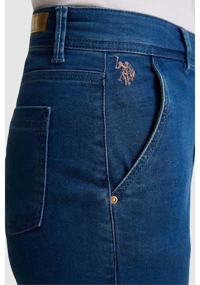 U.S. Polo Assn. Kadın Mavi Jean Şort 50323900-dn0022 Mıd Blue