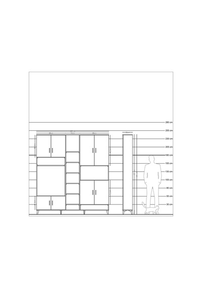 Arges Dolap 18 Raflı 8 Kapaklı Tek Askılı 220x30x243 Aytaşı-antrasit/aytaşı Antrasıt/aytası Arges Dolap 18 Raflı 8 Kapaklı Tek Askılı 220x30x243 Aytaşı-antrasit/aytaşı Antrasıt/aytası