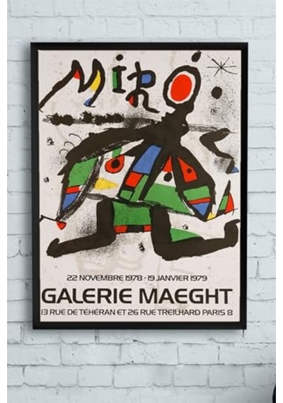 Pster12364 Joan Miro - Orig Art Sanatsal Çerçeveli Tablo 21x30cm