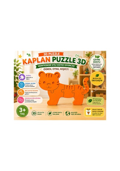 3d Kaplan Puzzle Montessori Eğitici Oyuncak Çocuklar İçin Yapboz Beceri Oyunu