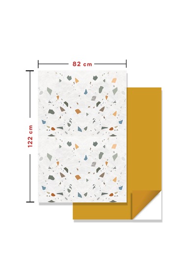 Kendinden Yapışkanlı Mermer Desenli Panel Renkli Terrazzo Desen 82x122 Cm 5 Adet 5 M2