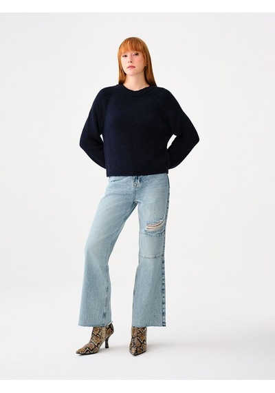 LOFT Straight Regular Fit Kadın Pantolon Lf2034368 Q1.v1 Denim
