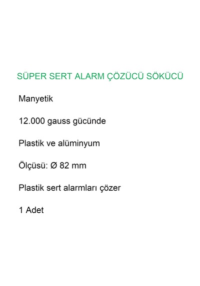 12.000 Gauss Süper Alarm Etiketi Çözücü Sökücü