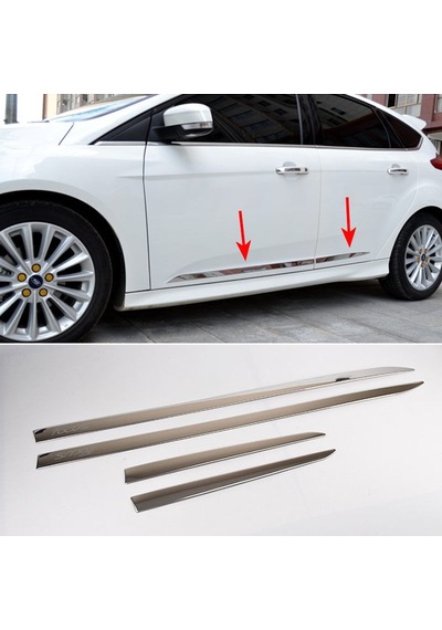 Ford Focus 2012-2017 Yan Kapı Çıtası Paslanmaz Çelik 4 Prç