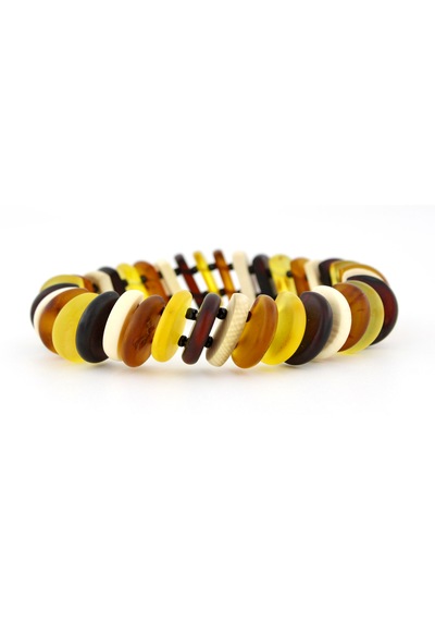 Kehribar Bayan Bileklik Özel Tasarım Ambergold Blk23-63 Çok Renkli