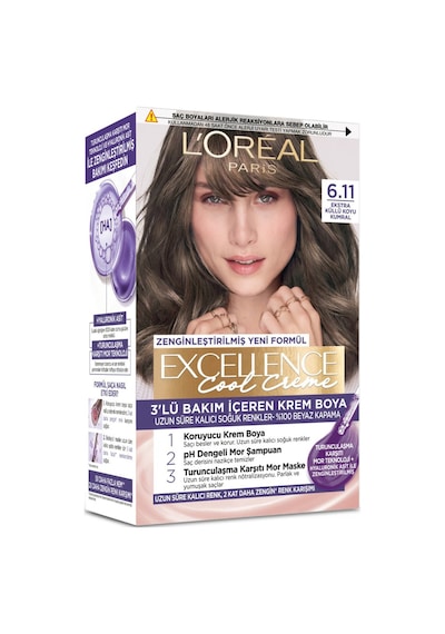 L Oréal Paris Excellence Cool Creme Saç Boyası 6.11 Ekstra Küllü Koyu Kumral - 8 Adet Tarı