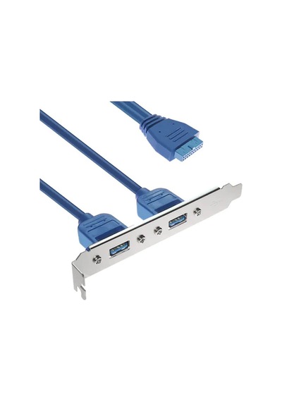 Koodmax 19 Pin Usb 3.0 Arka Pci Panel Braketi 2 Port Çoklayıcı Kablo