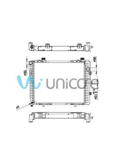 Su Radyatörü Mercedes W202 C180, C200 Otomatik Ac+ 520 418 / 202 500 52 03, 202 50051 03