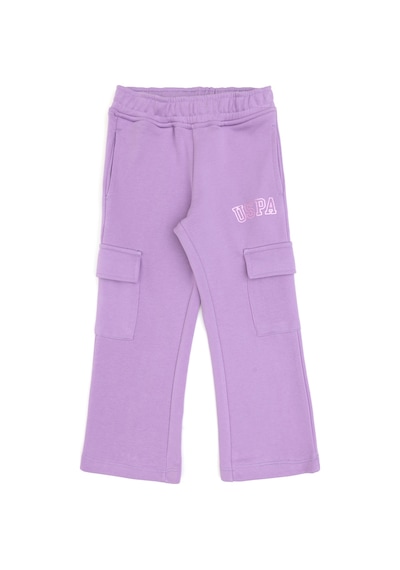 U.S. Polo Assn. Kız Çocuk Lila Cep Detaylı Parlak Baskılı Eşofman Altı 50316892-VR034