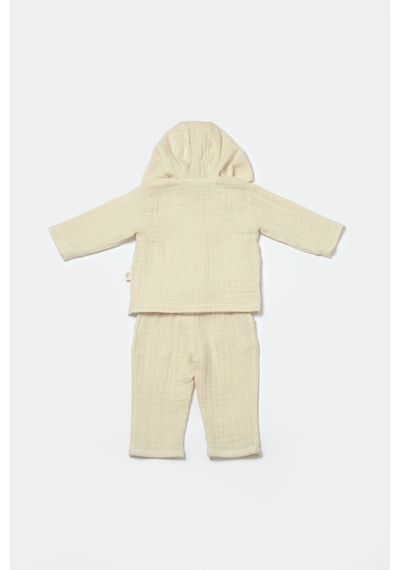 BabyCosy Organik Kapüşonlu Ceket & Pantolon Set Csym7033 001