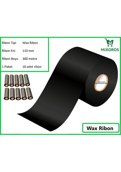 110x300 Metre Wax Ribon 10 Adet 10