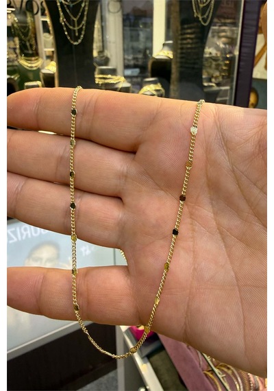 İnce Zincir 45 Cm Kolye Altın
