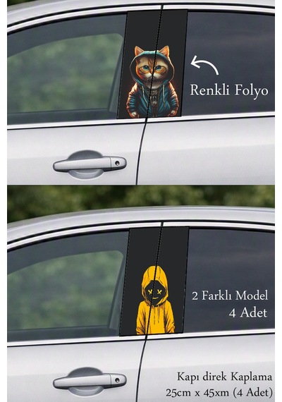 Aracınıza Farklı Bir Soluk Kapı Direk Folyo Sticker Etiket