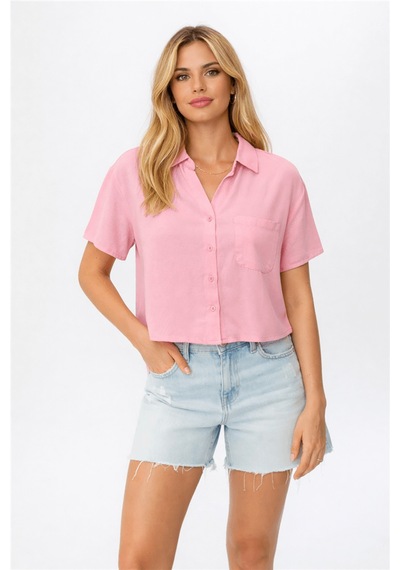 Fashion Friends 26y0022k1 Kadın Kısa Kollu Gömlek Pembe