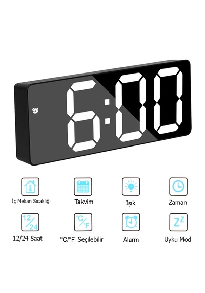 Monozone Masa Saati Derece Alarm Takvim Pil Dahil Değildir +şarj