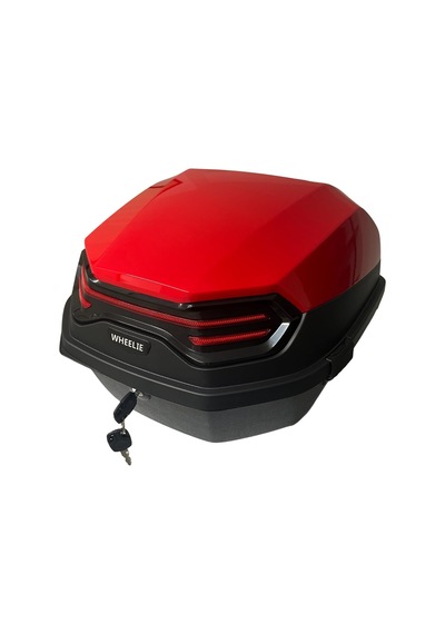 Tr Xt08-lr 32 Litre Motosiklet Arka Çanta Açık Kırmızı Parlak Su Geçirmez Abs Çift Kilitleme Üniversal Genel