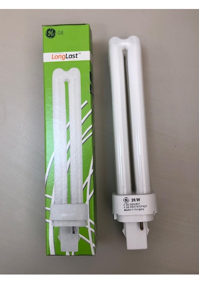 2 Adet G/e Plc Lamba 26w/827 2p 2700 Kelvin 1800 Lümen Sarı