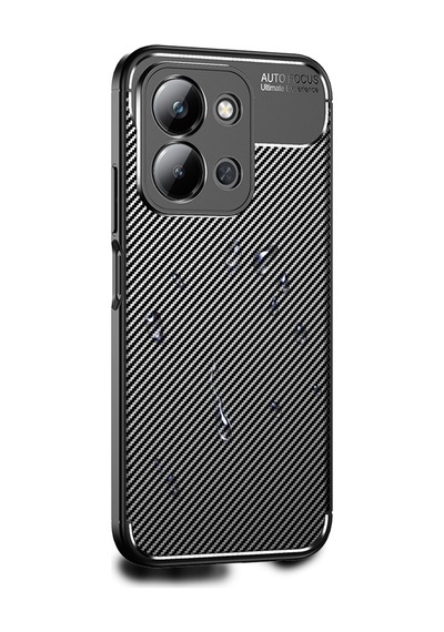 Xiaomi Redmi 15c 4g Kılıf Karbon Görünümlü Silikon Kamera Korumalı Üstün Koruma Pazarplus Siyah