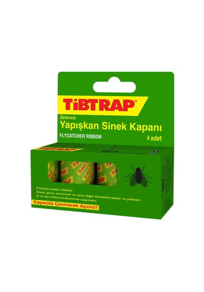 Tibtrap Yapışkan Sinek Kapanı 4 Lü Beyaz