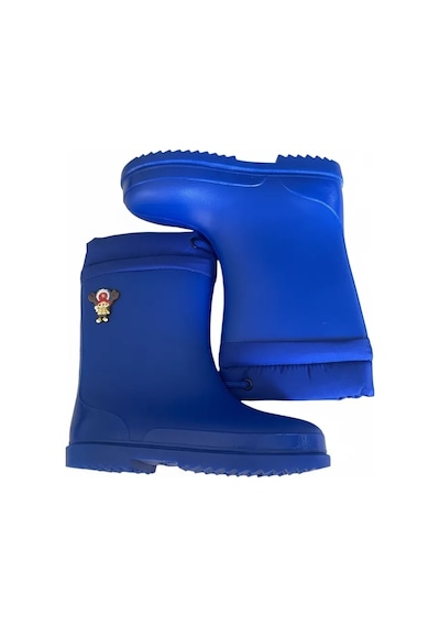 Belix Konçlu Peluşlu Emojili Erkek Çocuk Yağmur Çizmesi 26-35 Mavi Mavi