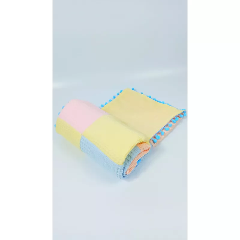 Kırk Yama%100 Pamuk Çok Amaçlı Çift Katlı Müslin Battaniye&Bez & Kumaş / Örtü 90x90 Çok Renkli